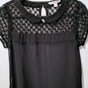 Lauren Conrad Sheer Black Blouse